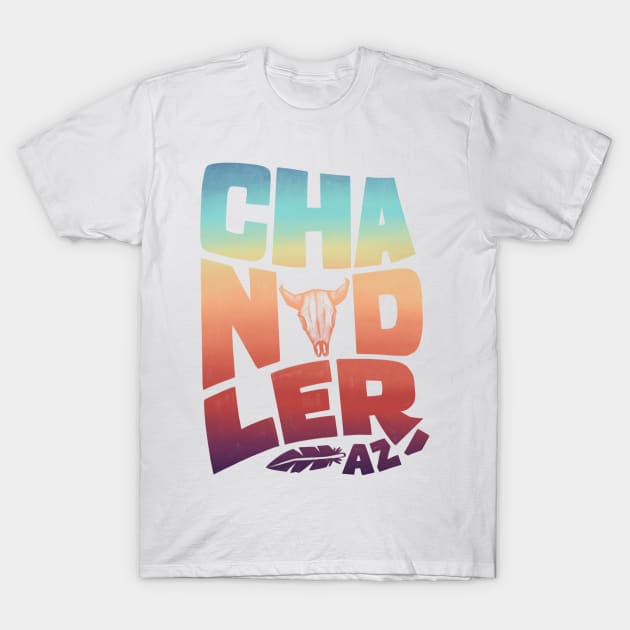 Chandler Rainbow Type T-Shirt by DreamBox